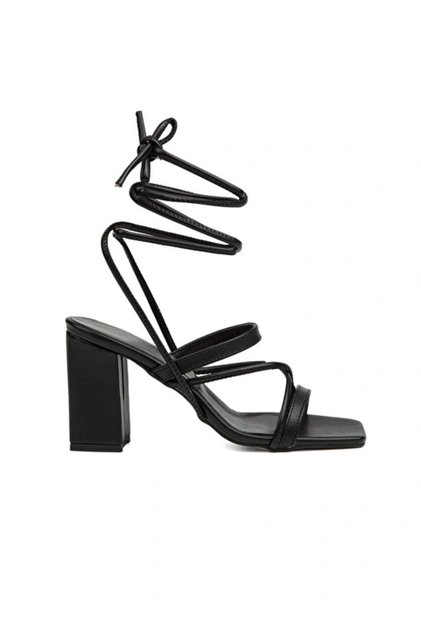 Women's Black Heeled Shoes PC-52269
