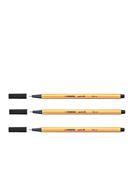 Keçe Uçlu Ince Kalem 88 Point 0.4 Mm Siyah 88/46 10'lu Paket /