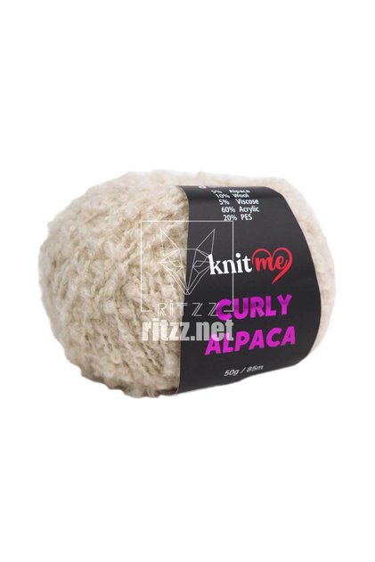 Knit Me Curly Alpaca KC03 Krem
