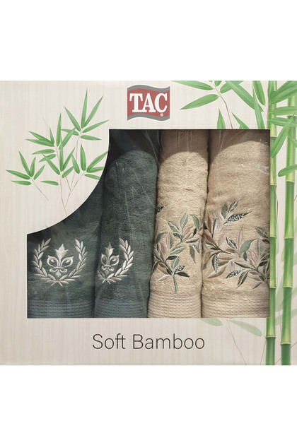 Tan Green Bamboo Bath Set - Fall