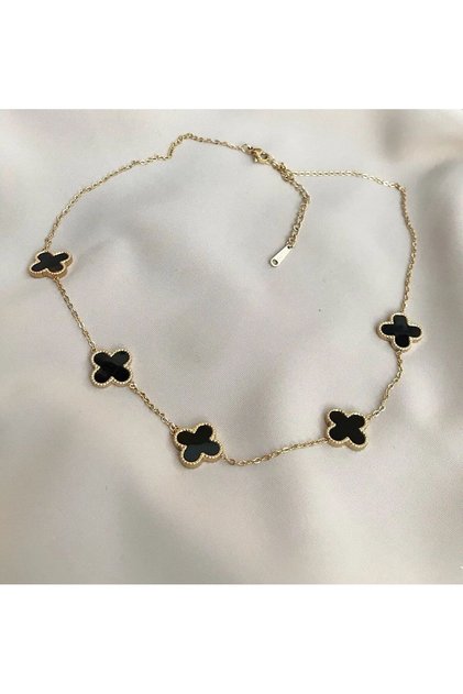 Van Cleef Steel Stainless Necklace Set of 5