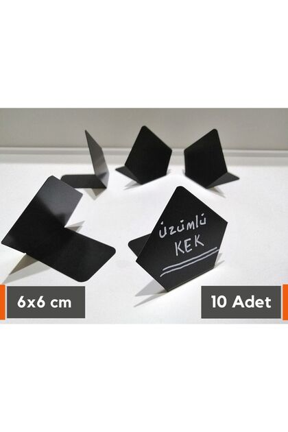 PVC Chalkboard Label Black Erasable Standing Product Label Cafe Pastry Coffee Chocolate Label