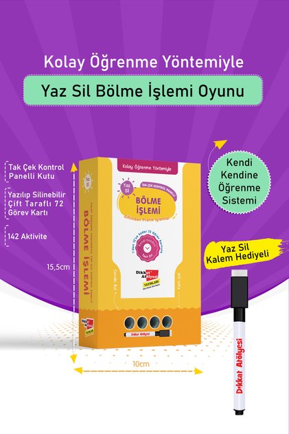 Kolay Öğrenme Yöntemiyle Yaz Sil Bölme Işlemi Oyunu