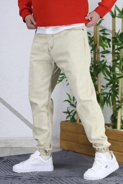 Men's Elastic Waist Boyfriend Jeans 656