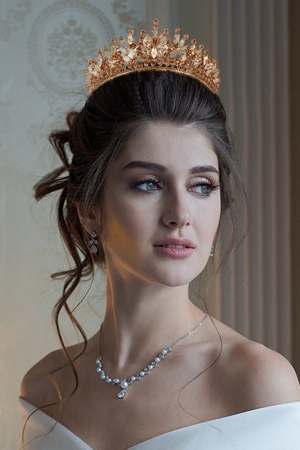Rio Model Bridal Henna Crown Princess Crown Wedding Crystal Stone Crown Honey