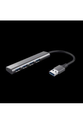 Trust Halyx Mini USB-C Hub 3.2, 4 Port USB-A Ports, USB Adapter, USB Extension Data Hub, Thin And Compact, USB Splitter, USB Splitter For PC, Computer, Laptop, MacBook - Grey - View #5