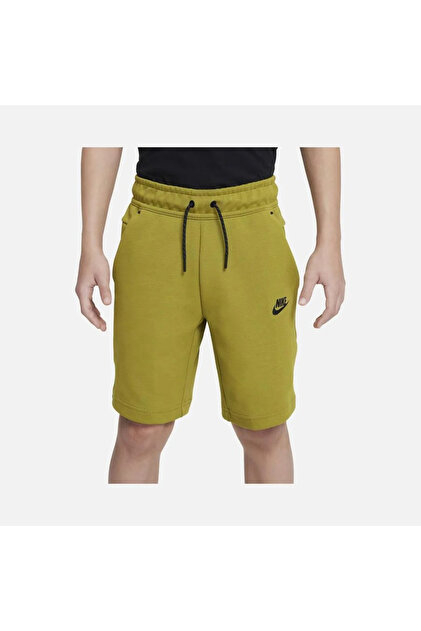 nike tech fleece shorts yellow