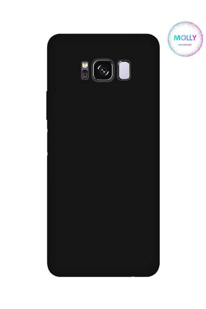 Samsung Galaxy S8 İçin Siyah Liquid İçi Kadife Silikon Kılıf (Uyumlu)