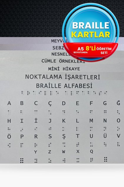 Braille Öğretim Kartları Seti (KABARTMALI SET)