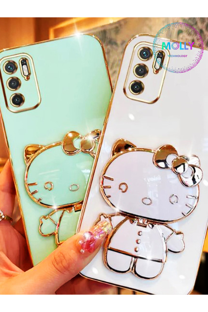 Molly Xiaomi Redmi Note 12 PRO 5G İçin Siyah Hello Kitty Standlı