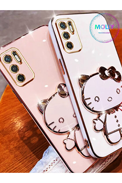 Molly Xiaomi Redmi Note 12 PRO 5G İçin Siyah Hello Kitty Standlı