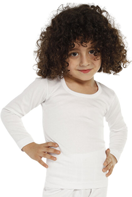 Boy's Long Sleeve Thermal Underwear White 6390