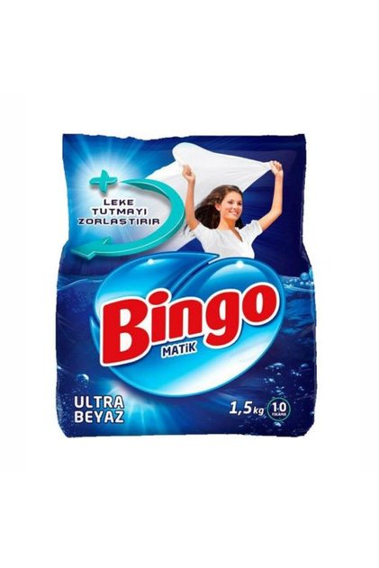 2'li Bingo Matik 1,5 Kg. Ultra Beyaz ( toz deterjan )