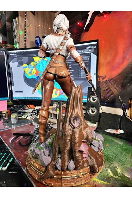 TuransoyCraft The Witcher Ciri Boyalı Figür Ciri Figür Büyük Boy