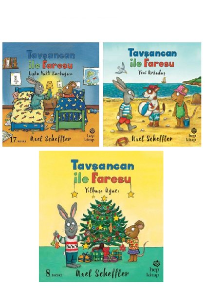Tavşancan Ile Faresu Set 3: Uyku Vakti Kurbağası - Yeni Arkadaş - Yılbaşı Ağacı