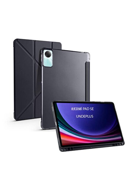 UnDePlus Xiaomi Redmi Pad Se 11inç Kılıf Kalem Bölmeli Trifolding