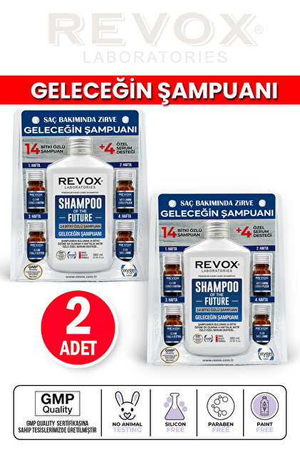 Revox Bitkisel Şampuan ve Aktif Özlü 4 Adet Özel Destek Serumu Saç