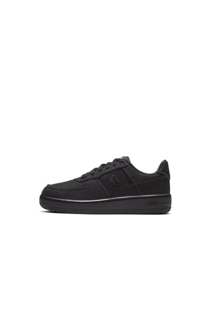 Nike x Stussy Air Force 1 Low Triple Black PS Sneaker Çocuk Siyah