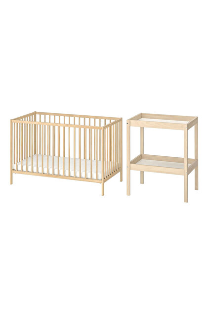 IKEA AKDENİZ SNIGLAR KAYIN 60x120 cm BEBEK MOBİLYA SETİ 2 PARÇA