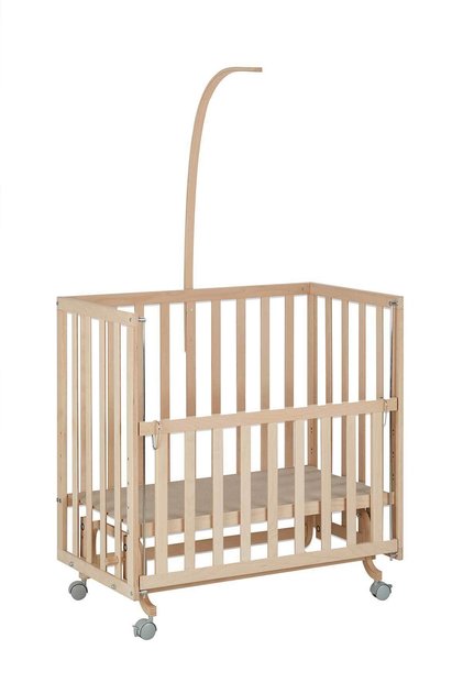 Naturel Anne Yanı 4 Kademeli Tekerlekli Beşik 50x90