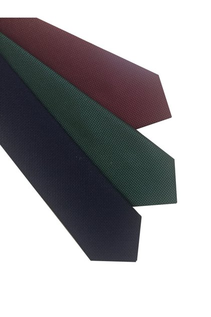 Claret Red & Green & Navy Blue Tie Handkerchief Set