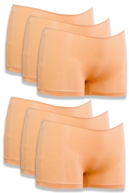 6-Pack Women's Ten Modal Cotton High Quality Natural Boxers