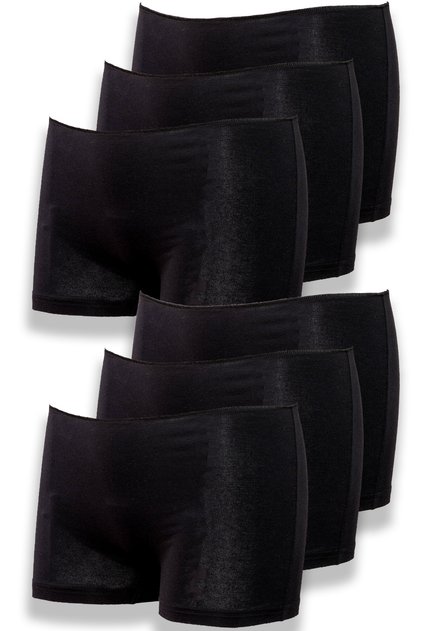 6-Pack Women's Black Modal Cotton High Quality Natural Boxers