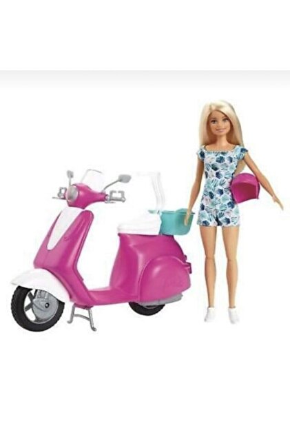 Barbie Barbie Pembe Bebek Scooter Playset Gbk85 Pra-2604247-9967