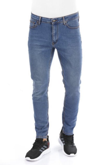 Men's Mid Blue Wash Jeans Pants Lf2027729