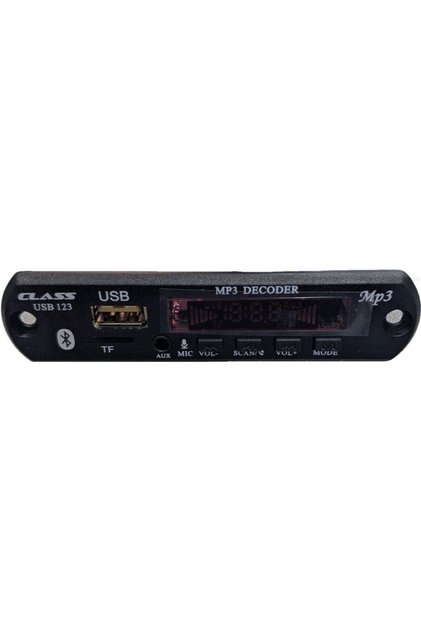 Oto Aux-sd-usb Mikrofonlu Kumandalı Mp3 Çalar Bluetooth Çevirici Modül - 123