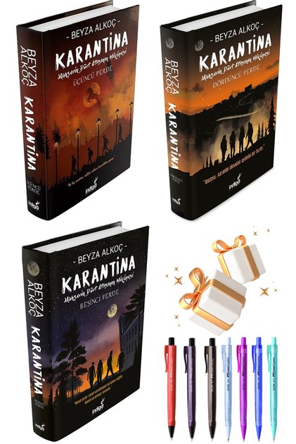 İndigo Karantina 3 - Karantina 4 ve Karantina 5 Ciltli Beyza Alkoç 2li Set + Econ Kalem Hediyeli