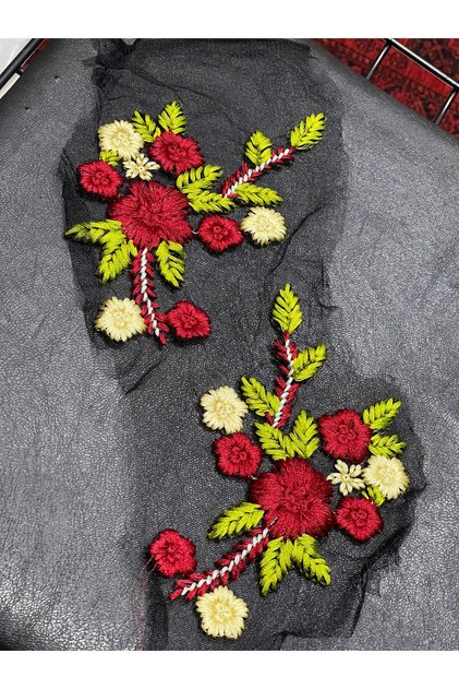 16x13 Cm Guipure Embroidery Process Double Applique Patch Sewing Accessory
