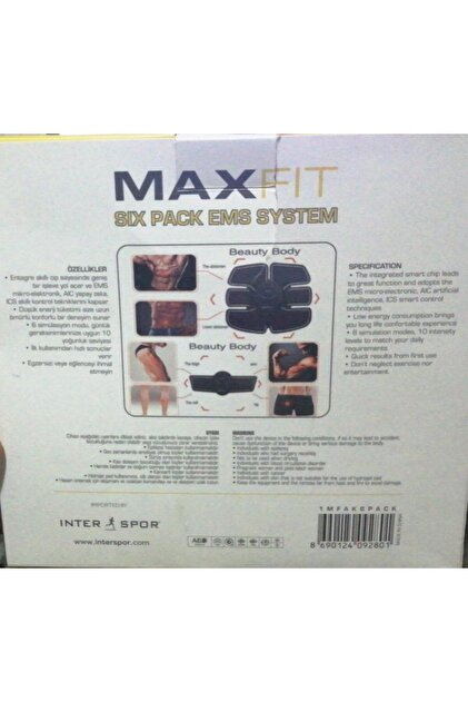 Genel Markalar Kas Geliştirici MAXFİT SİX PACK EMS SYSTEM Siyah