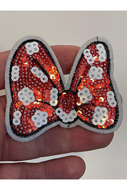 7x6 Cm Iron-on Sequin Sequined Bow Butterfly Applique Emblem Patch Accessory