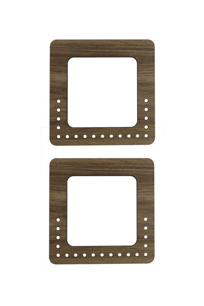 Wooden Bag Handle Square Model 15x15 cm 3mm MDF Bag Handle Beech