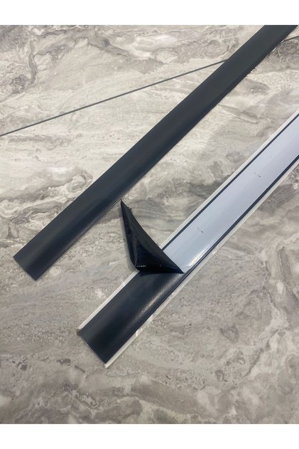 Aluminum Anthracite Door Threshold Profile Hardwood Under Door Lid Cover with Adhesive 90 cm