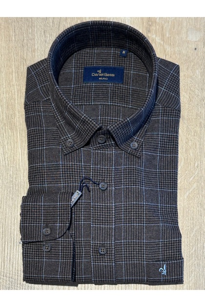 Uzun Kollu Regular Fit Kareli Tek Cepli Klasik Casual Erkek Oduncu Gömlek