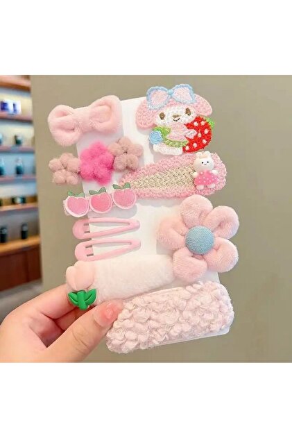 QUEEN AKSESUAR İthal lüks 10lu pembe Hello kitty melody çiçek