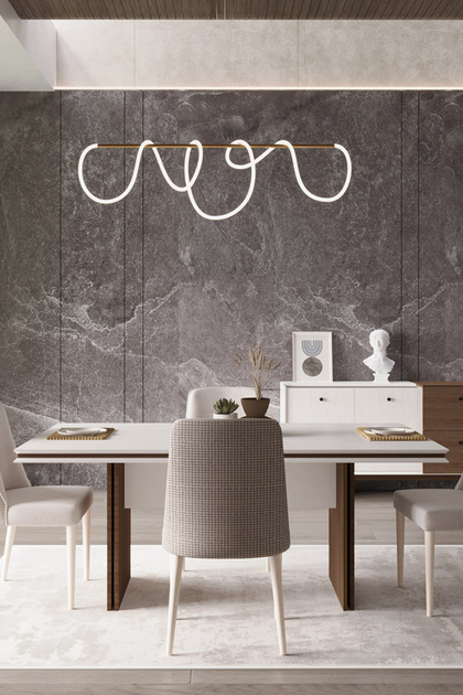 Linen 18x100 cm Sabit Salon&Oturma Odası Yemek Masası - Vizon