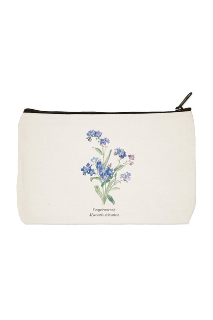 Flower 4 Printed Cloth Makeup Bag Pen Holder Hand Bag