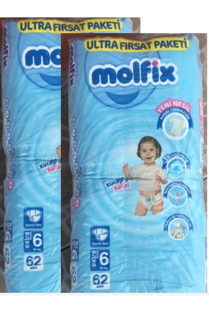 Baby Diapers Size 6 Ultra Opportunity Package 62 Pieces