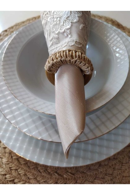 6-Piece Vintage Macrame Wooden Ring Napkin Ring Napkin Holder Napkin Ring Gift Dowry Box