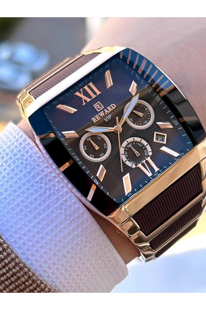 E.A141132 Reward Steel Cord 3 Atm Water Resistant Inner Functions Aftif Men's Wrist Watch