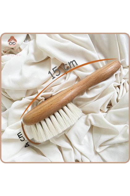 Wooden Baby Brush for Babies Wooden Baby Comb 100% Goat Hair Baby Comb