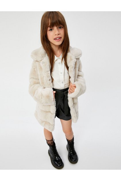 Plush Coat Cotton Lined with Snap Closure