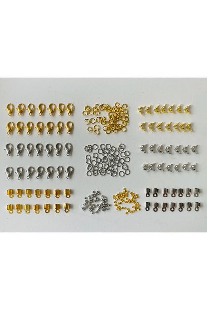 250 Adet Gold ve Gümüş Renk Takı Yapım Malzemeleri Seti