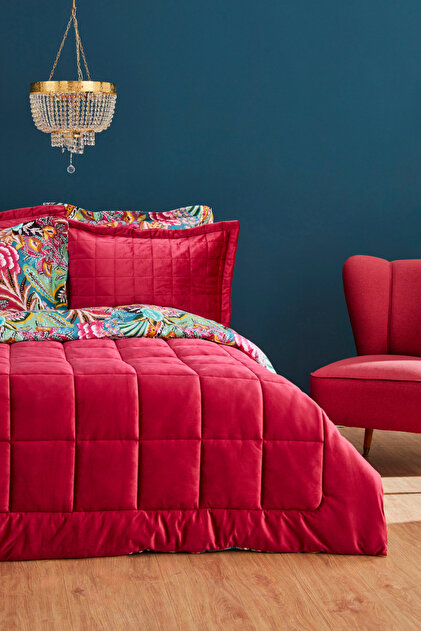オーチャードハウス Karaca Home Audrey Çift Kişilik Luxury Comfort Set Fuşya - Fiyatı