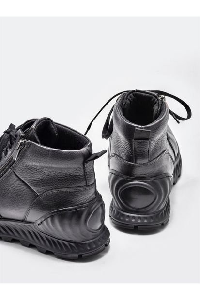 Elle Shoes Siyah Hakiki Deri Erkek Günlük Bot - 4