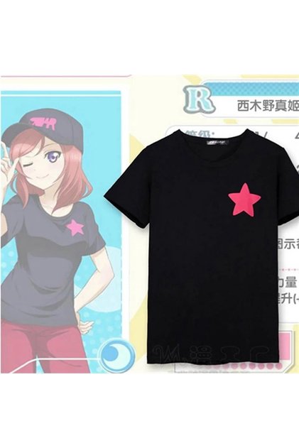 Maki Nishikino Printed Unisex Black Oversize T-Shirt - Le Savu