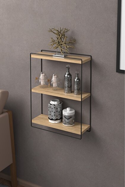 Cosargroup Duvar Rafı 1 Adet Modern Dekoratif Duvar Rafı 3lü
